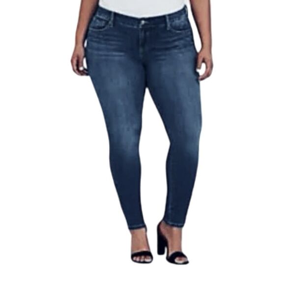 torrid Denim - Torrid Skinny Dark Wash Tapered Jeans 26 Short Stretch High Waist Casual Denim